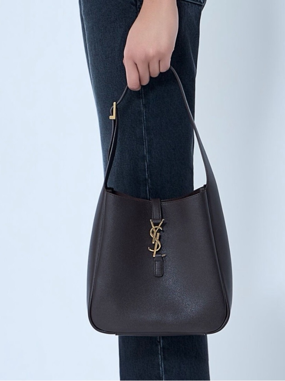 SAINT LAURENT Le 5 A 7 supple small hobo shoulder bag - Picture 2 of 5